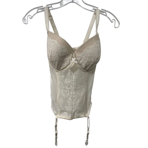 Victoria’s Secret Dreamlover Floral Lace Embroidered Corset Sheer Mesh 34DDD - Picture 2 of 6